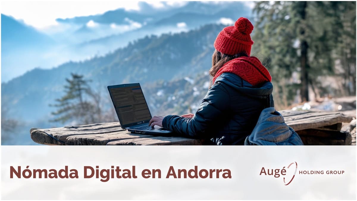 nomada digital trabajando con el ordenador en andorra